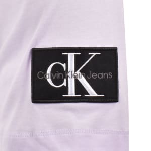 Image number 4 for Calvin Klein Jeans Badge T Shirt Lilac