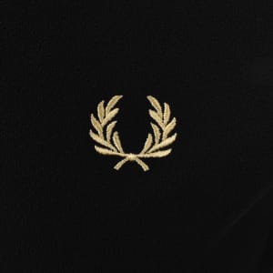 Image number 4 for Fred Perry Tape Polo T Shirt Black