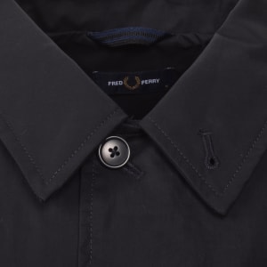 Image number 5 for Fred Perry Bonded Cotton Jacket Navy
