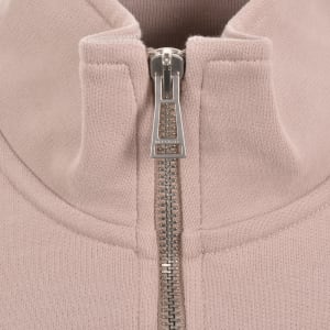 Image number 4 for Belstaff Quarter Zip Sweatshirt Dusk Pink