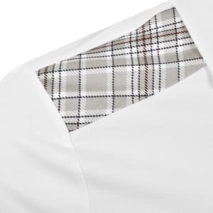 Image number 4 for Lyle And Scott Check Panelled Polo T Shirt White