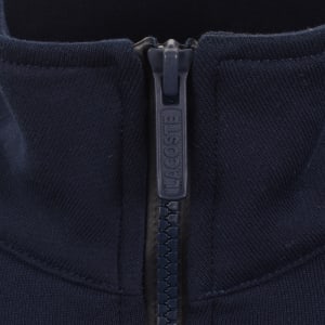 Image number 5 for Lacoste Quarter Zip Sweatshirt Navy
