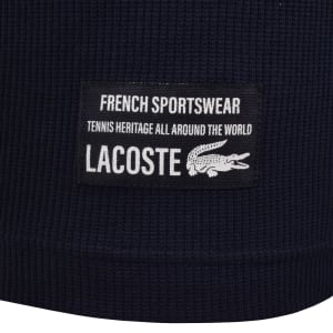 Image number 4 for Lacoste Waffle Long Sleeve T Shirt Navy