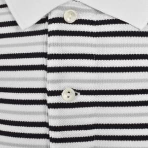 Image number 4 for Lacoste Short Sleeved Stripe Polo T Shirt White
