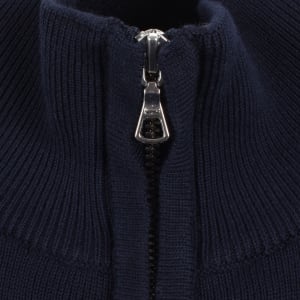 Image number 4 for Lacoste Full Zip Knit Jumper Navy