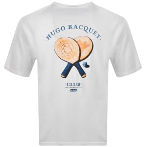 Image number 5 for HUGO Blue Nulaxo T Shirt White