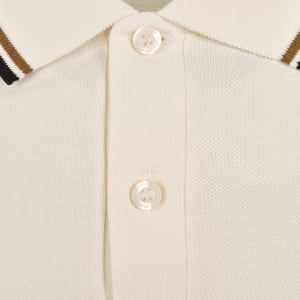Image number 4 for Fred Perry Twin Tipped Polo T Shirt Ecru