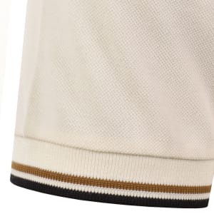 Image number 5 for Fred Perry Twin Tipped Polo T Shirt Ecru