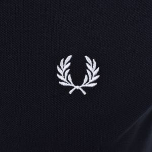 Image number 4 for Fred Perry Stripe Tape Polo T Shirt Navy