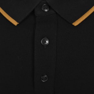 Image number 4 for Fred Perry Collar Stand Polo T Shirt Black