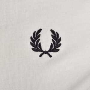 Image number 4 for Fred Perry Stripe Tape T Shirt White