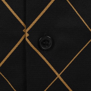 Image number 4 for Fred Perry Argyle Short Sleeved Shirt Black
