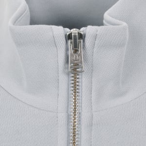 Image number 4 for Fred Perry Half Zip Sweatshirt Dusky Blue