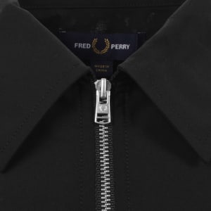 Image number 4 for Fred Perry Poplin Overshirt Black