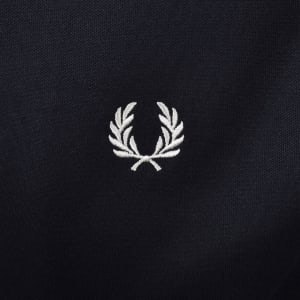 Image number 4 for Fred Perry Cable Taped Track Top Navy