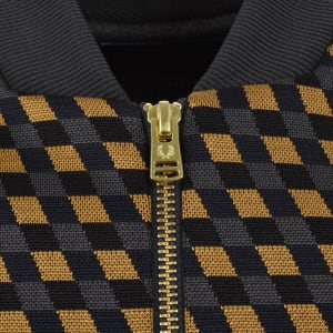 Image number 4 for Fred Perry Geometric Track Top Anchor Grey