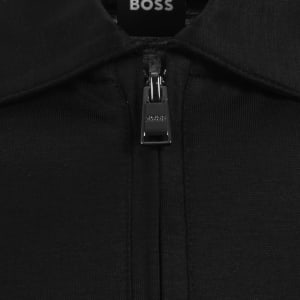 Image number 4 for BOSS H Paras 50 Quarter Zip Polo Black