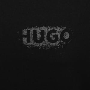 Image number 4 for HUGO Loose Fit Spray Logo T Shirt Black