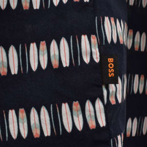 Image number 4 for BOSS Rash 2 Patterned Shirt Navy
