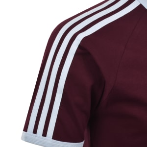 Image number 4 for adidas Originals 3 Stripes T Shirt Maroon