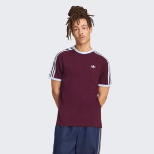 Image number 5 for adidas Originals 3 Stripes T Shirt Maroon