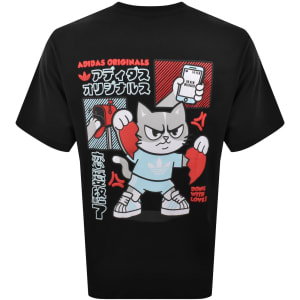 Image number 4 for adidas Originals V-Day Cat Graphic T Shirt Black