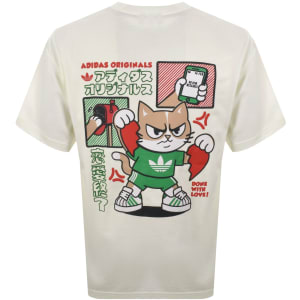 Image number 4 for adidas Originals V-Day Cat Graphic T Shirt White
