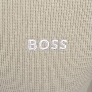 Image number 4 for BOSS Waffle Short Set Beige