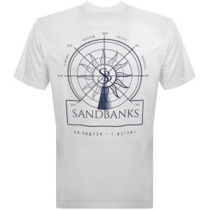 Image number 5 for Sandbanks Sonar Logo T Shirt White