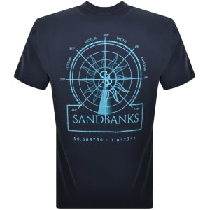 Image number 5 for Sandbanks Sonar Logo T Shirt Navy