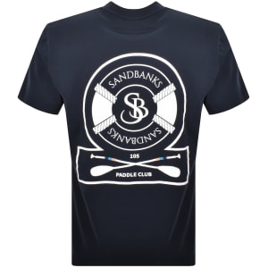 Image number 5 for Sandbanks Paddle Club Logo T Shirt Navy