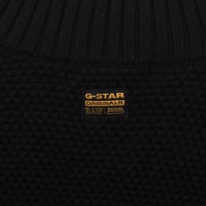 Image number 4 for G-Star Quarter Zip Knit Jumper DK Black