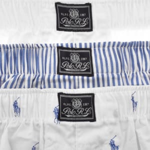 Image number 5 for Ralph Lauren Underwear 3 Pack Boxer Shorts White