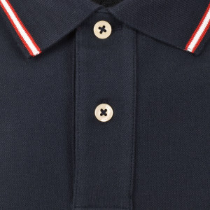 Image number 4 for Gant Colour Block Polo T Shirt Ruby Red