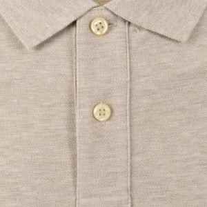 Image number 4 for Gant Regular Fit Shield Pique Polo T Shirt Beige
