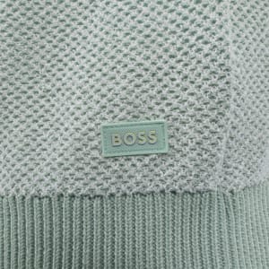 Image number 4 for BOSS Kantonio Short Sleeve Jumper Aqua Green