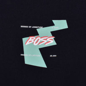 Image number 4 for BOSS Movement T Shirt Dark Blue