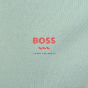 Image number 4 for BOSS TGroove Logo T Shirt Aqua Green