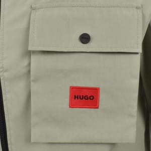 Image number 4 for HUGO Emmond Overshirt Light Green