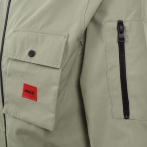 Image number 5 for HUGO Emmond Overshirt Light Green