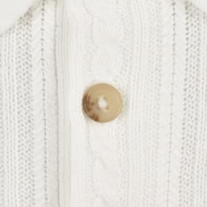 Image number 4 for Ralph Lauren Cable Knit Polo White