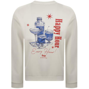 Image number 5 for HUGO Blue Nucavex Sweatshirt Cream