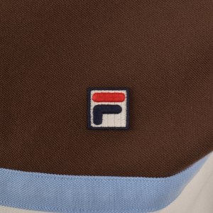 Image number 4 for Fila Mattia Contrast Panel Polo T Shirt Brown