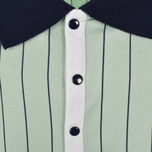 Image number 4 for Fila Pinstripe Polo T Shirt Green