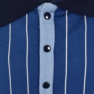 Image number 4 for Fila Pinstripe Polo T Shirt Blue