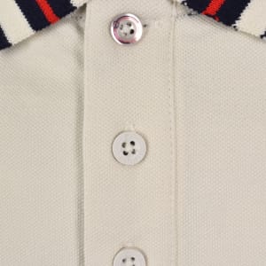 Image number 4 for Fila Achille Heritage Tape Polo T Shirt Off White