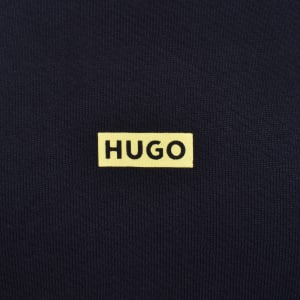 Image number 4 for HUGO Blue Nazardo Hoodie Navy