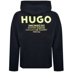 Image number 5 for HUGO Blue Nazardo Hoodie Navy