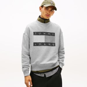 Image number 4 for Tommy Jeans 90S Distressed Sweatshirt Grey
