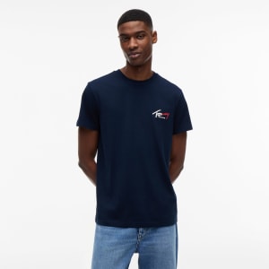 Image number 5 for Tommy Jeans Chest Logo T Shirt Navy